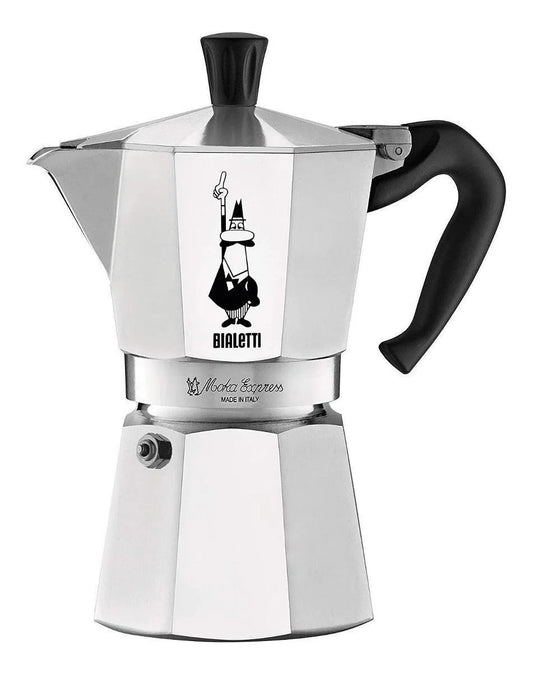 Cafetera portátil Bialetti Moka Express 6 Tazas manual italiana